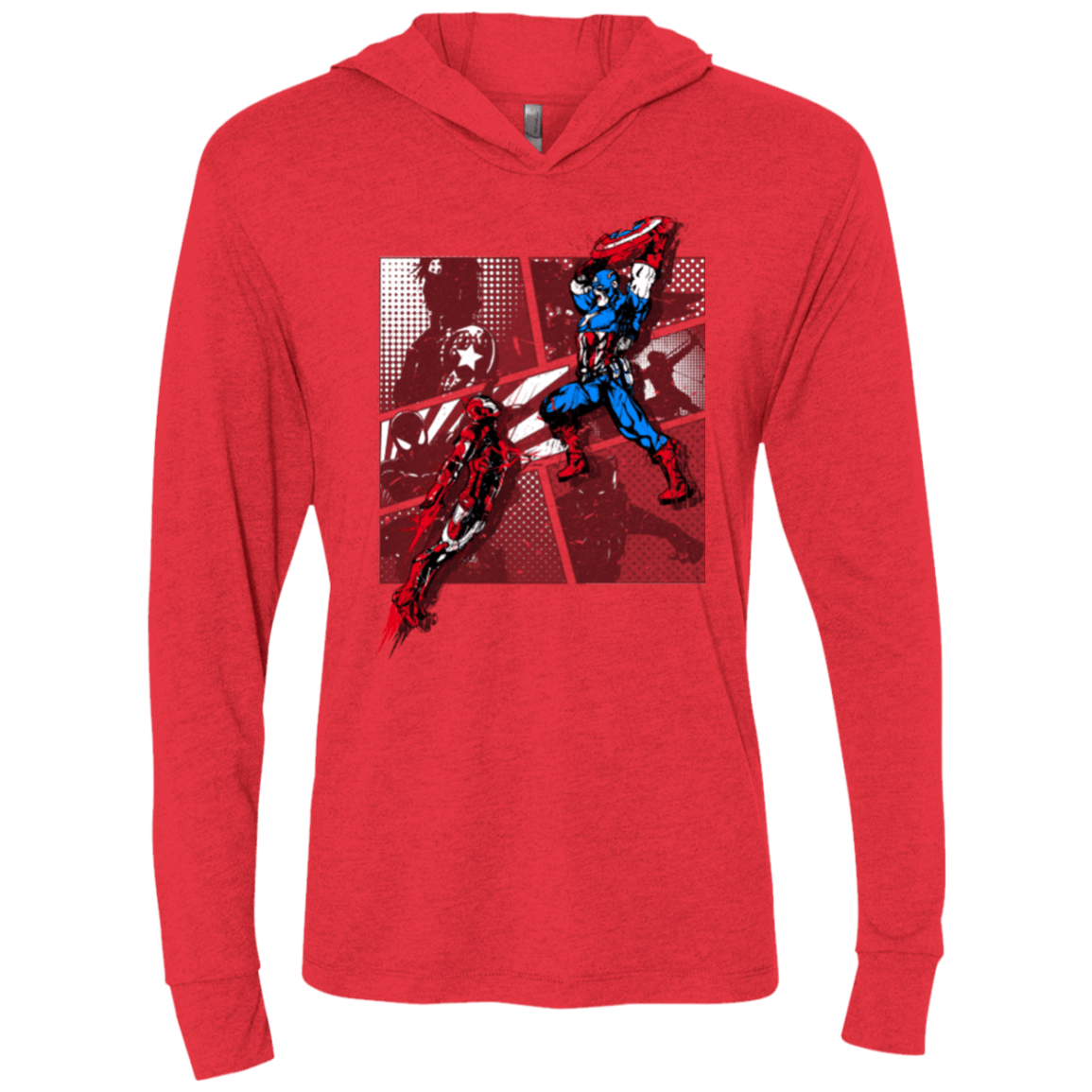 T-Shirts Vintage Red / X-Small CIVIL WAR Triblend Long Sleeve Hoodie Tee