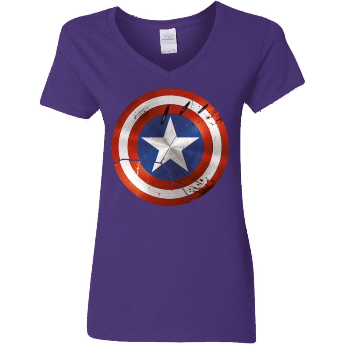 T-Shirts Purple / S Civil War Women's V-Neck T-Shirt