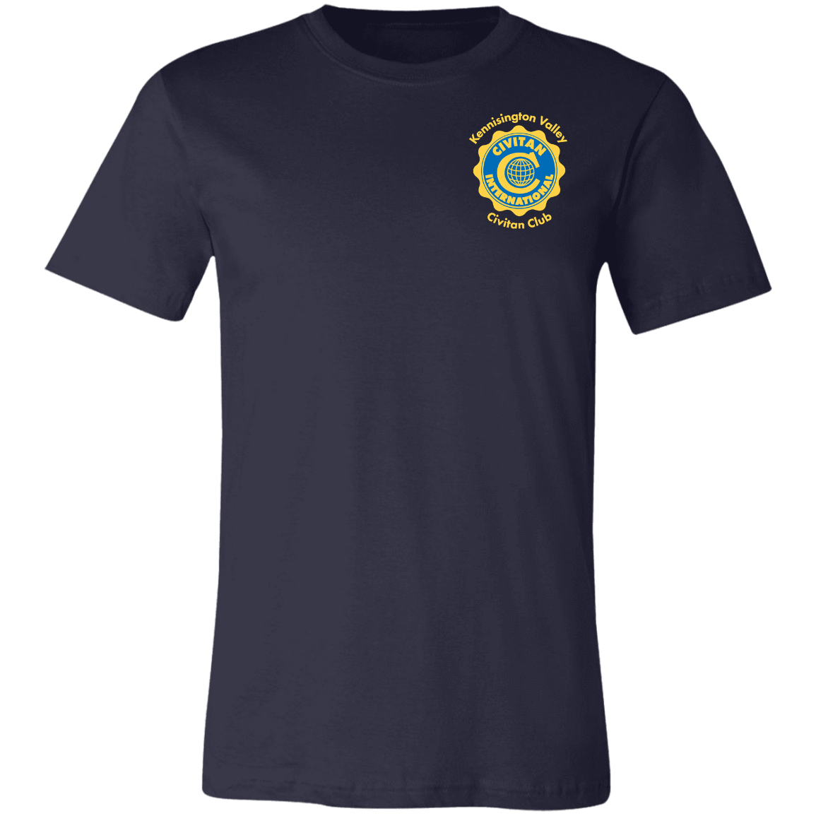 T-Shirts Navy / X-Small Civitan Front-Rear Printed BellaCanvas T-Shirt