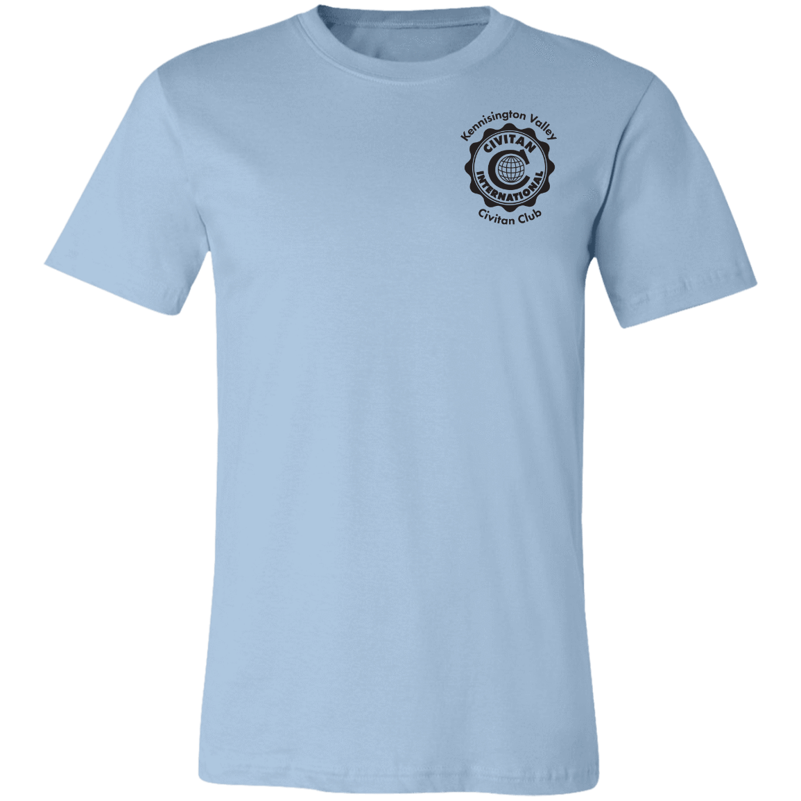 T-Shirts Light Blue / X-Small Civitan Front-Rear Printed BW BellaCanvas T-Shirt