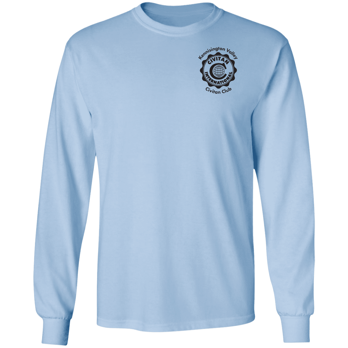 T-Shirts Light Blue / S Civitan Front-Rear Printed BW Gildan LS T-Shirt