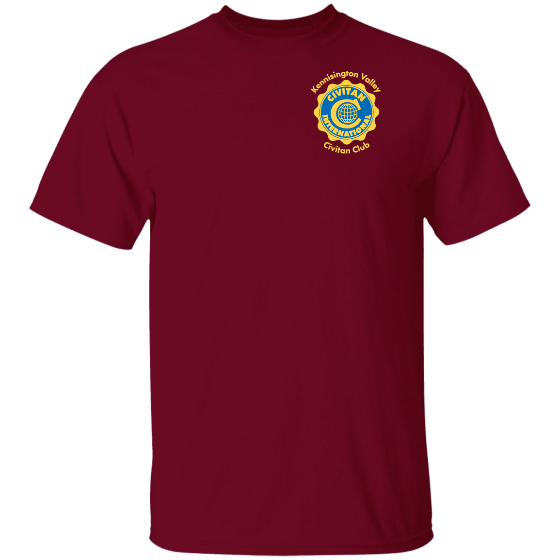 T-Shirts Garnet / S Civitan Front-Rear Printed Gildan T-Shirt