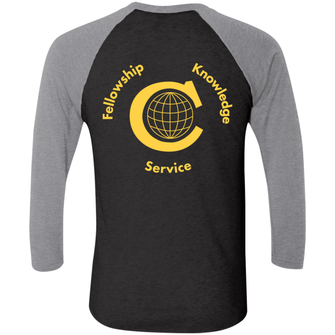 T-Shirts Civitan Front-Rear Printed Next Level Baseball T-Shirt