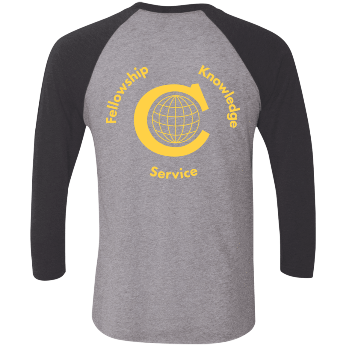 T-Shirts Civitan Front-Rear Printed Next Level Baseball T-Shirt