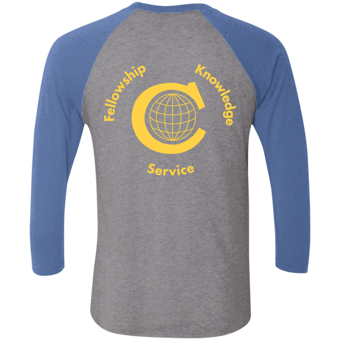 T-Shirts Civitan Front-Rear Printed Next Level Baseball T-Shirt