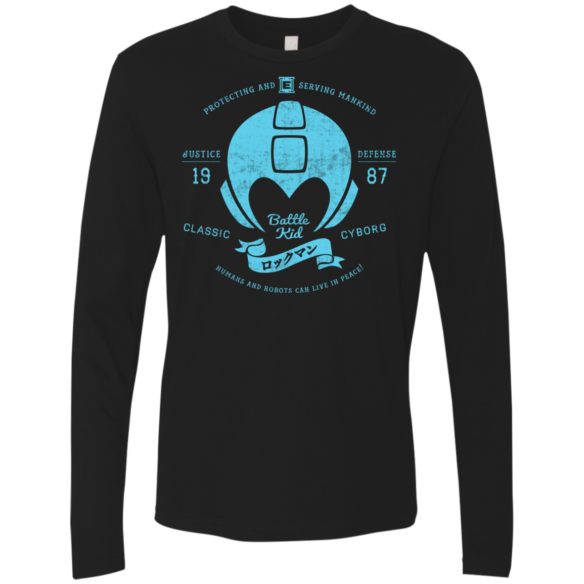 T-Shirts Black / S Classic Cyborg 600 Men's Premium Long Sleeve