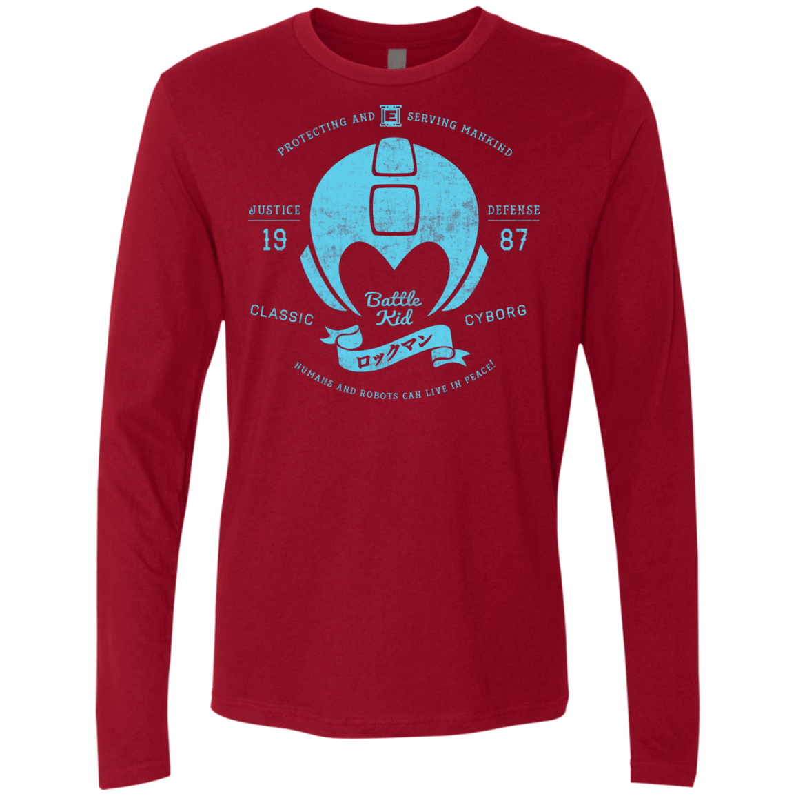 T-Shirts Cardinal / S Classic Cyborg 600 Men's Premium Long Sleeve
