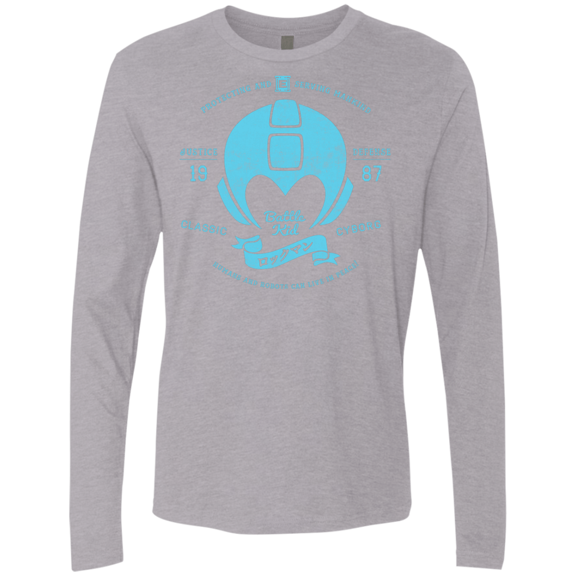 T-Shirts Heather Grey / S Classic Cyborg 600 Men's Premium Long Sleeve
