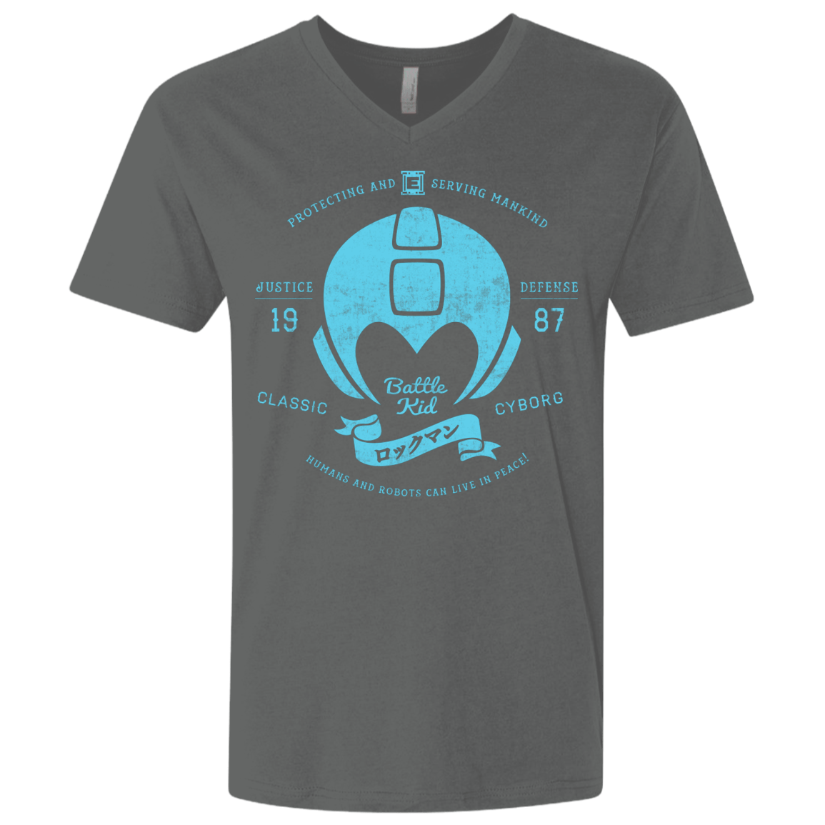 T-Shirts Heavy Metal / X-Small Classic Cyborg 600 Men's Premium V-Neck