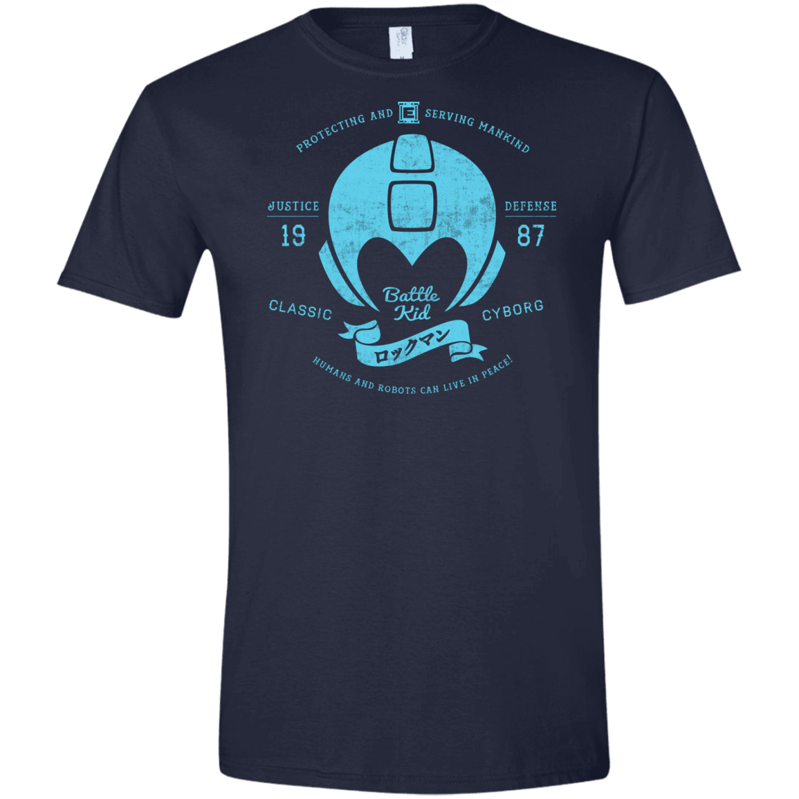 T-Shirts Navy / X-Small Classic Cyborg 600 Men's Semi-Fitted Softstyle