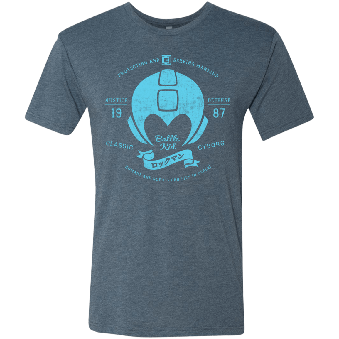 T-Shirts Indigo / S Classic Cyborg 600 Men's Triblend T-Shirt
