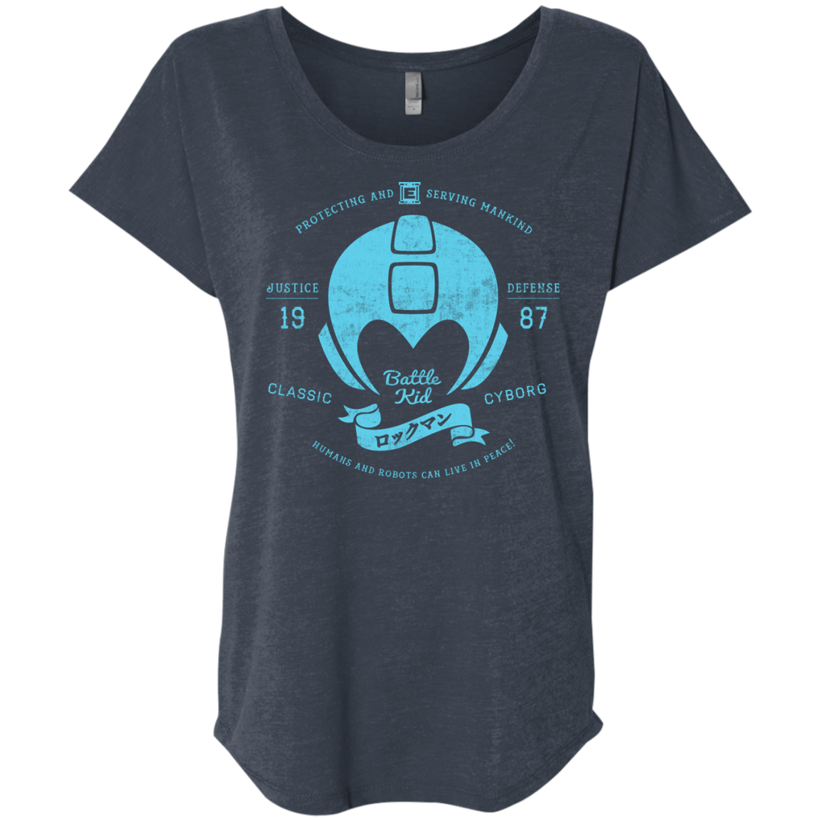 T-Shirts Vintage Navy / X-Small Classic Cyborg 600 Triblend Dolman Sleeve