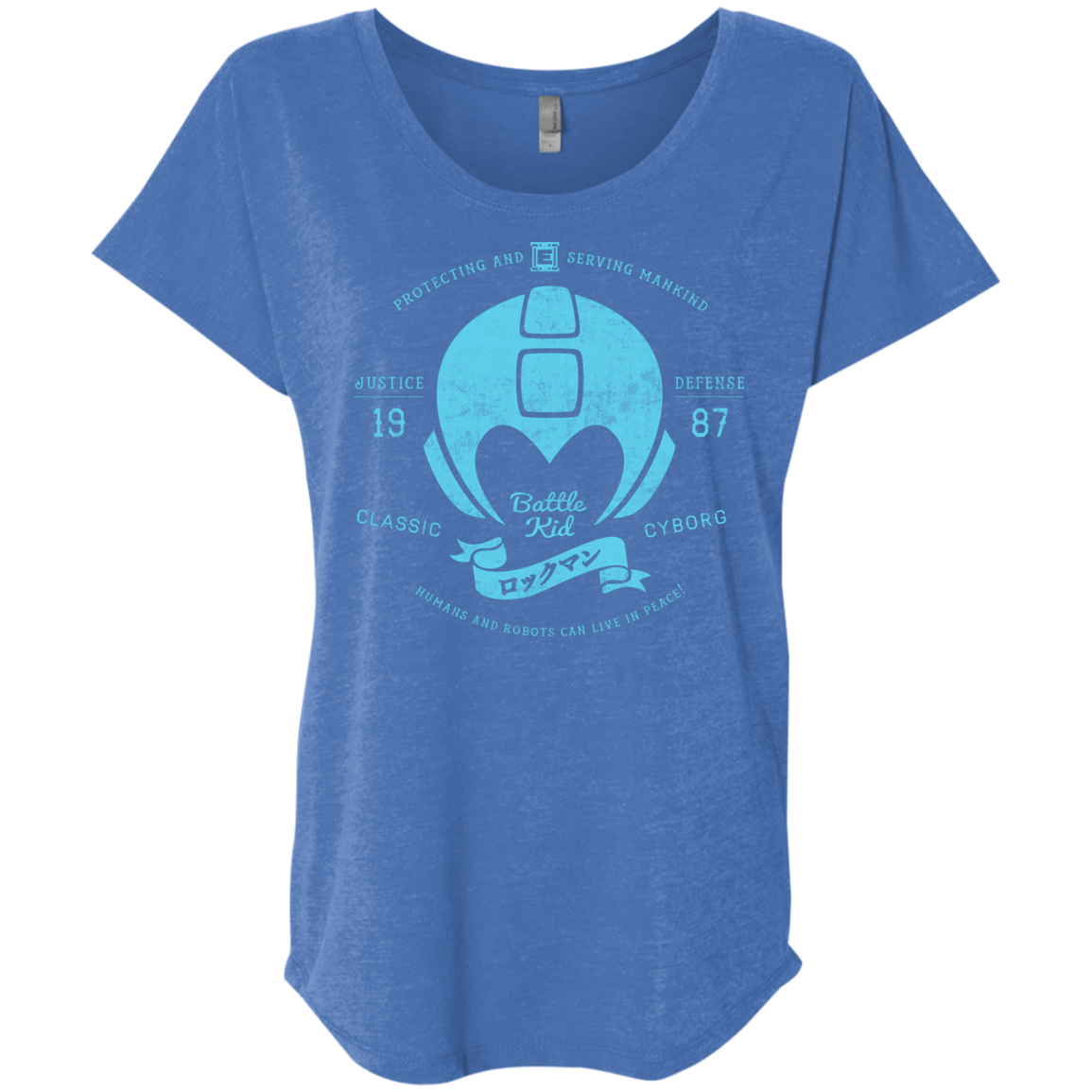 T-Shirts Vintage Royal / X-Small Classic Cyborg 600 Triblend Dolman Sleeve