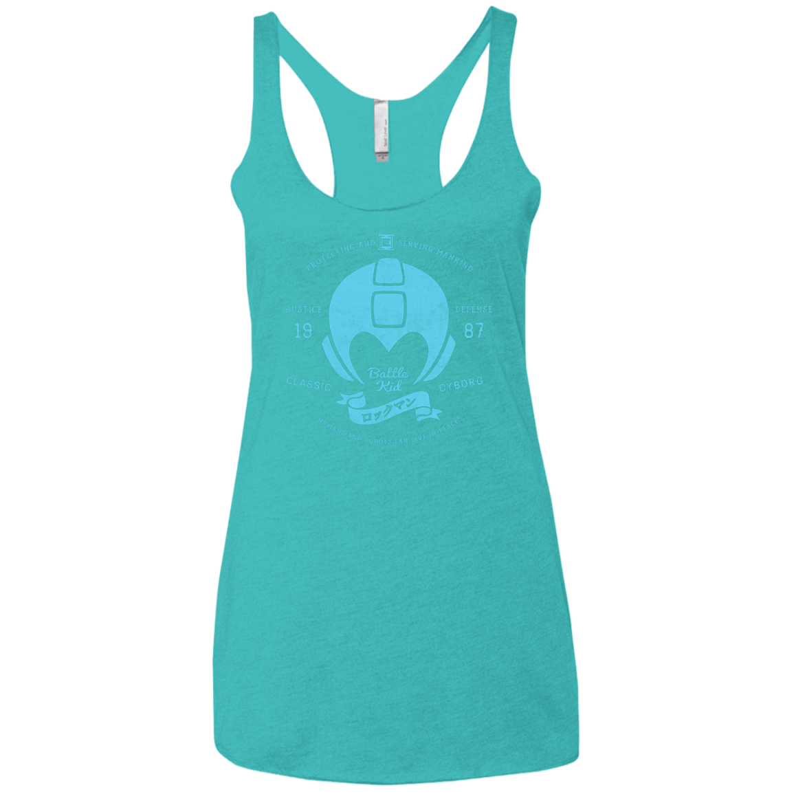 T-Shirts Tahiti Blue / X-Small Classic Cyborg 600 Women's Triblend Racerback Tank
