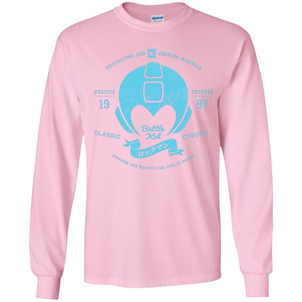 T-Shirts Light Pink / YS Classic Cyborg 600 Youth Long Sleeve T-Shirt