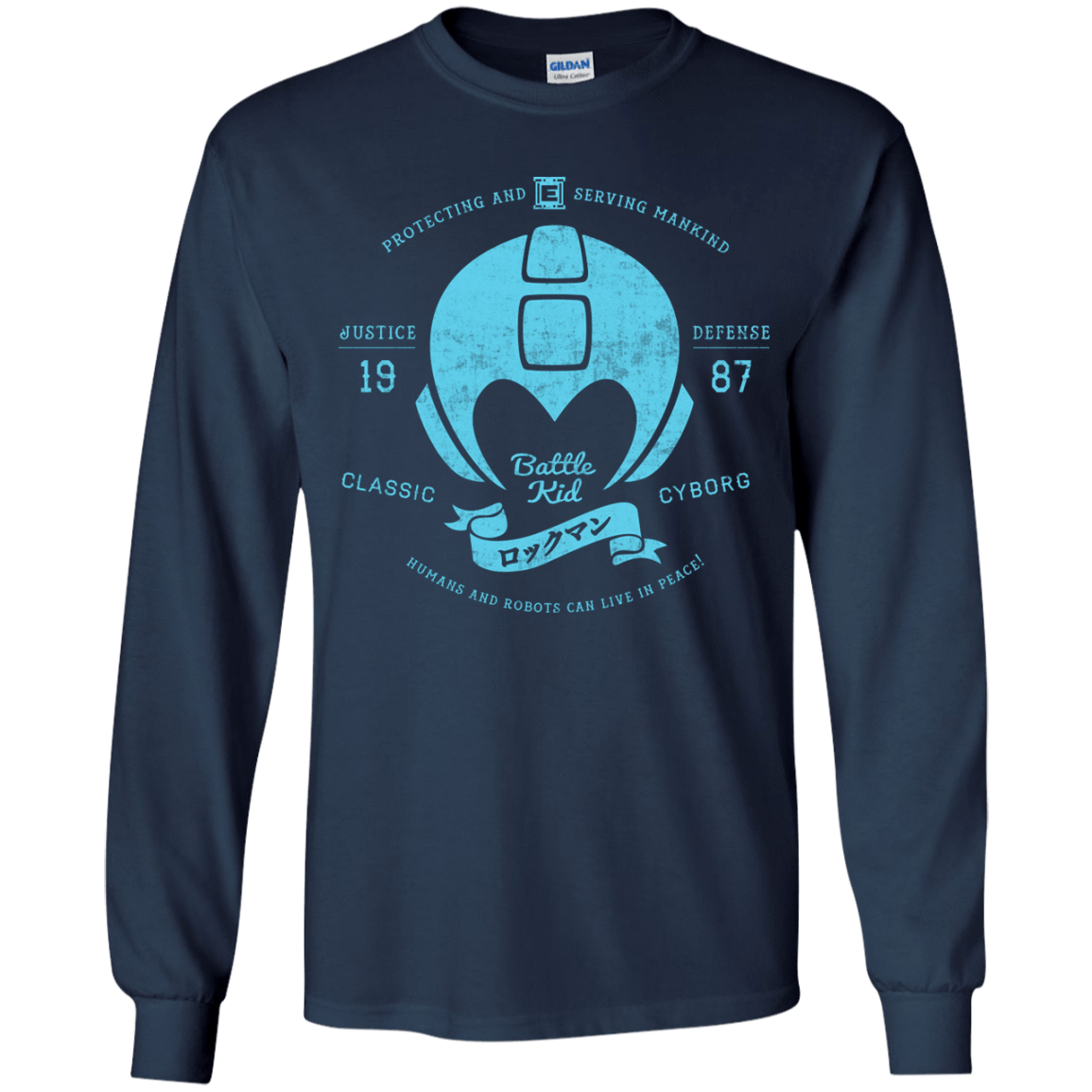 T-Shirts Navy / YS Classic Cyborg 600 Youth Long Sleeve T-Shirt
