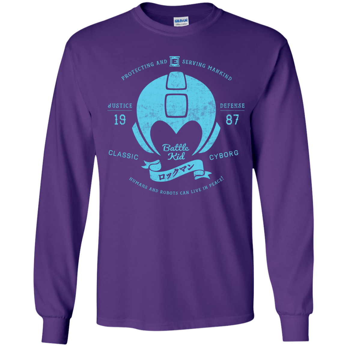 T-Shirts Purple / YS Classic Cyborg 600 Youth Long Sleeve T-Shirt