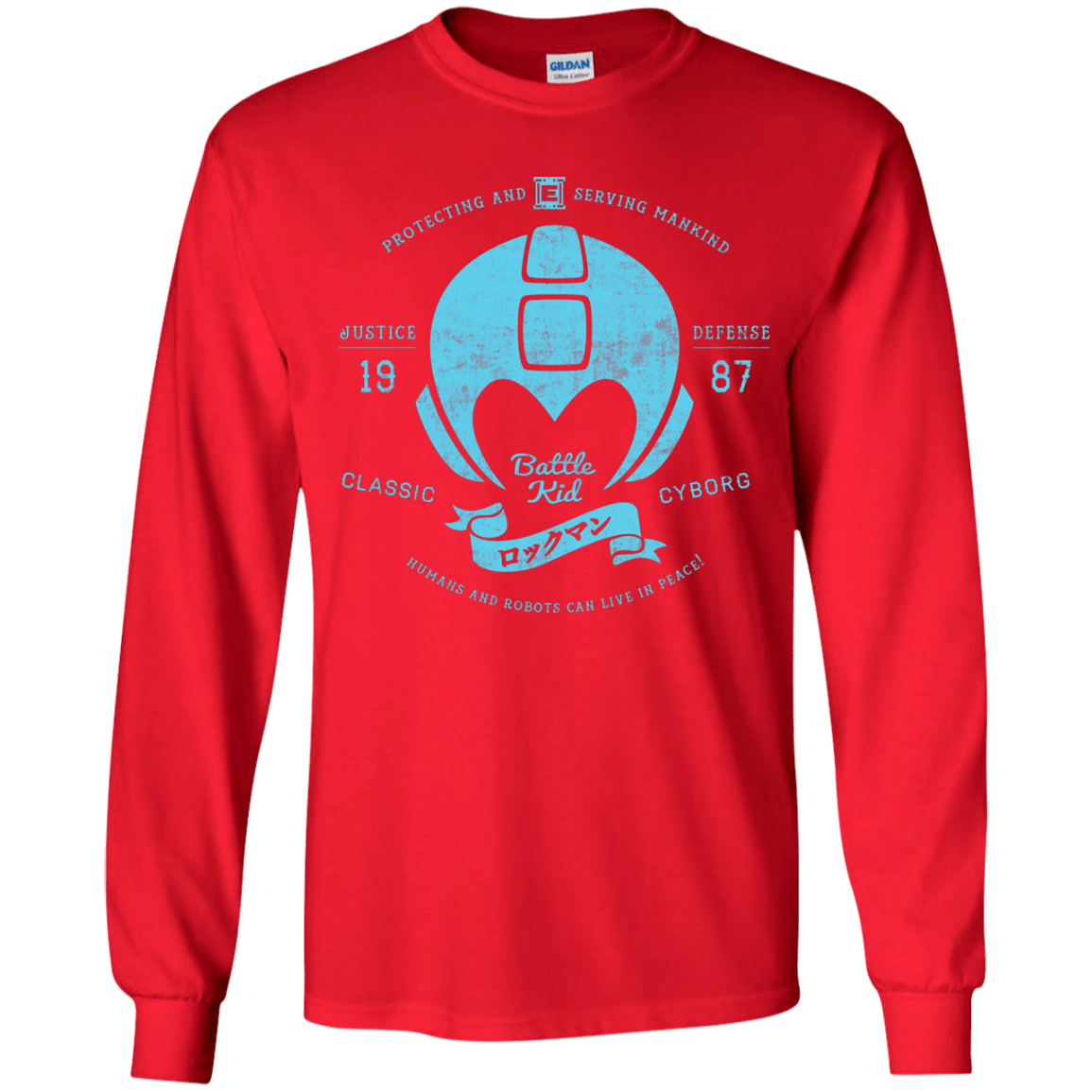 T-Shirts Red / YS Classic Cyborg 600 Youth Long Sleeve T-Shirt