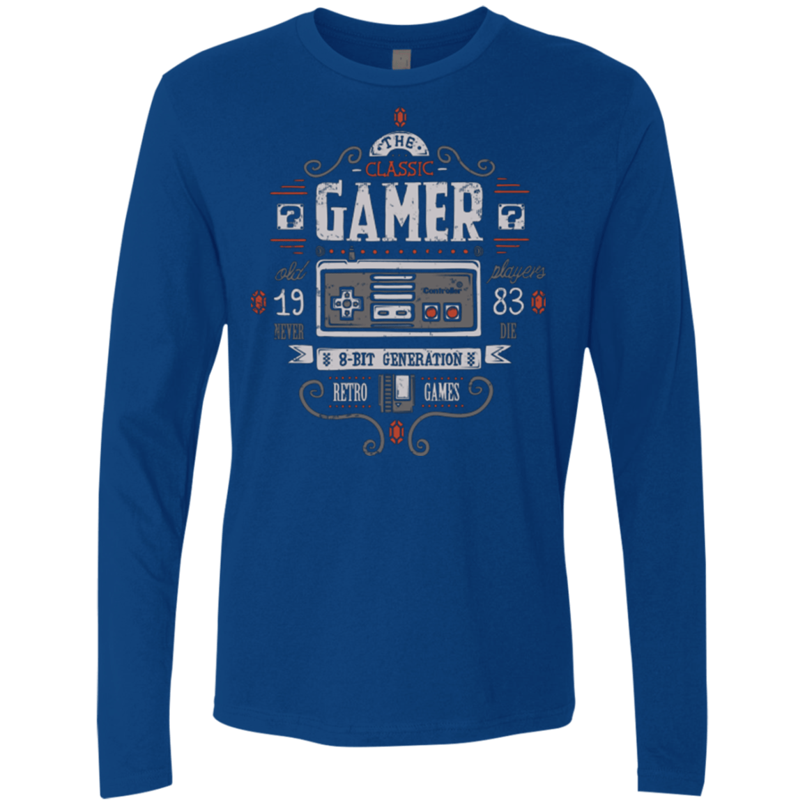 T-Shirts Royal / Small Classic Gamer Men's Premium Long Sleeve