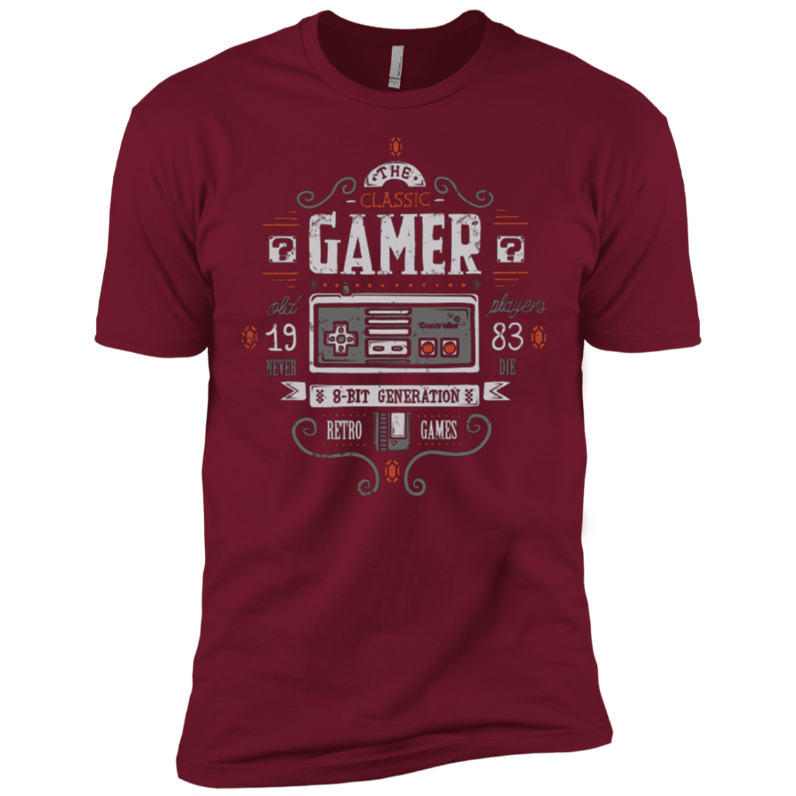 T-Shirts Cardinal / X-Small Classic Gamer Men's Premium T-Shirt