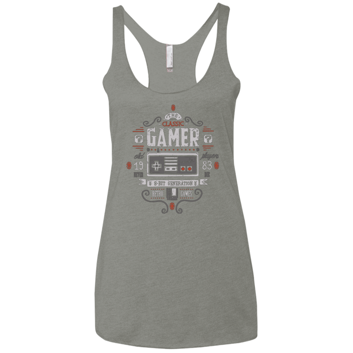 T-Shirts Venetian Grey / X-Small Classic Gamer Women's Triblend Racerback Tank