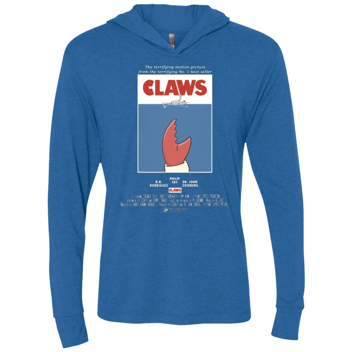 T-Shirts Vintage Royal / X-Small Claws Movie Poster Triblend Long Sleeve Hoodie Tee