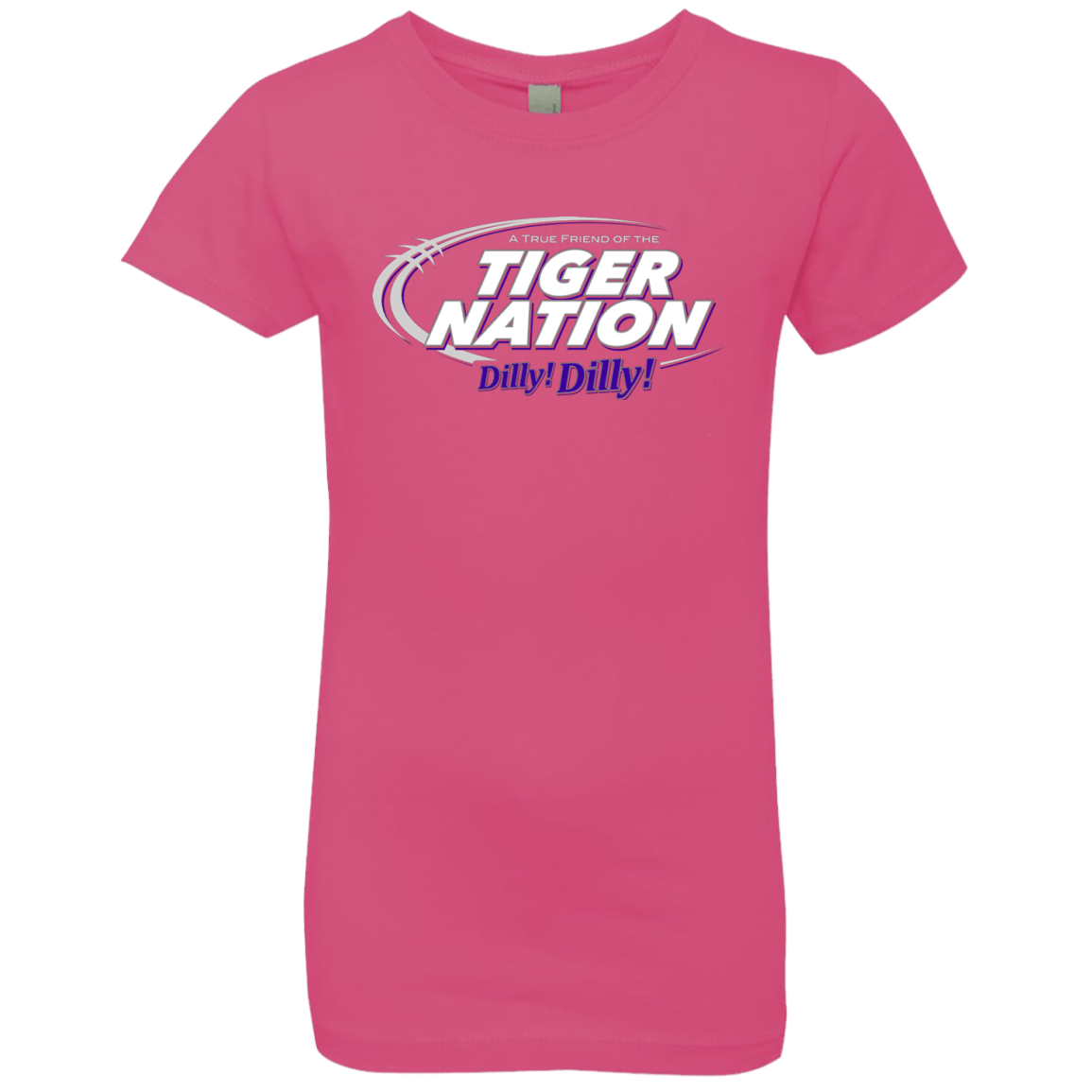 T-Shirts Hot Pink / YXS Clemson Dilly Dilly Girls Premium T-Shirt