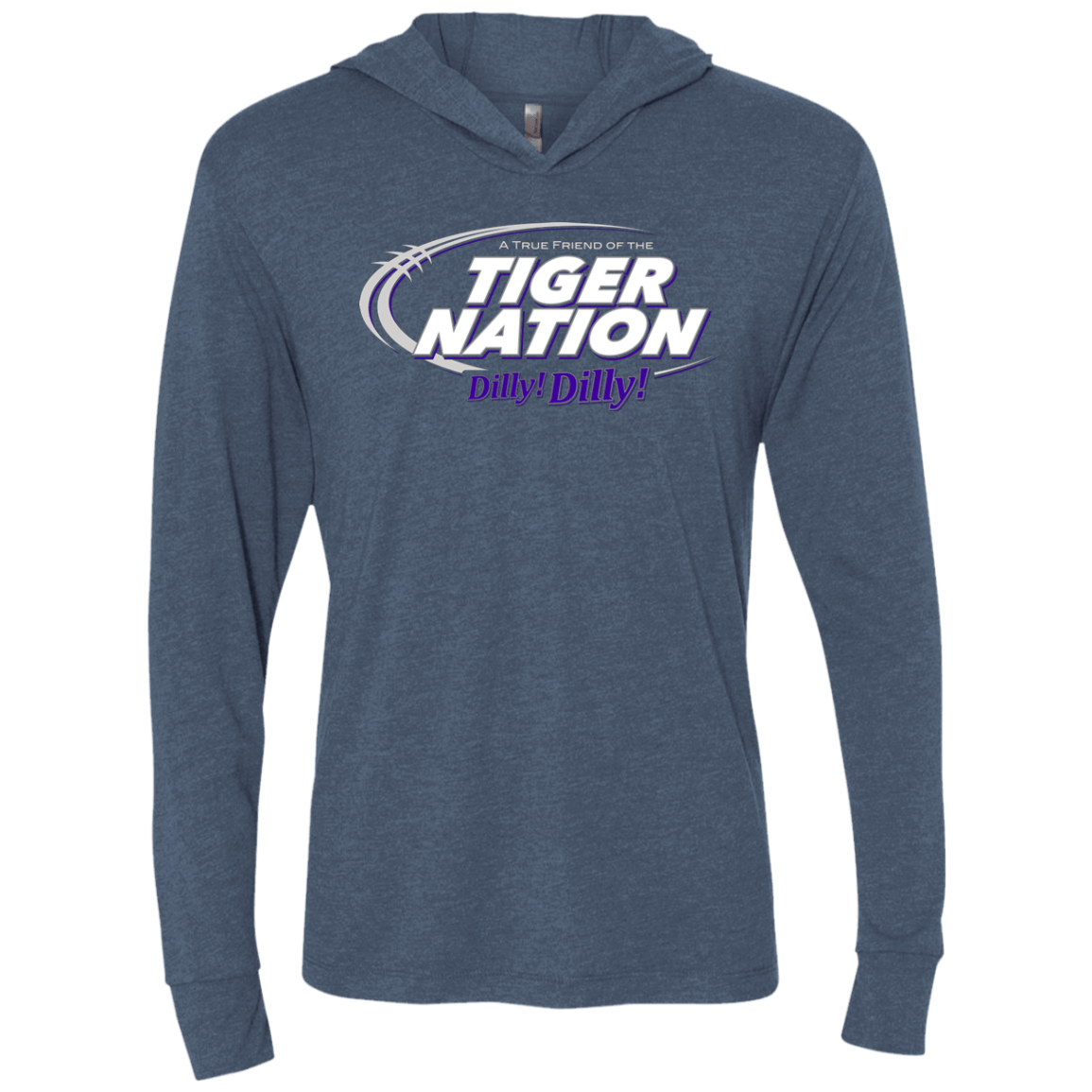 T-Shirts Indigo / X-Small Clemson Dilly Dilly Triblend Long Sleeve Hoodie Tee