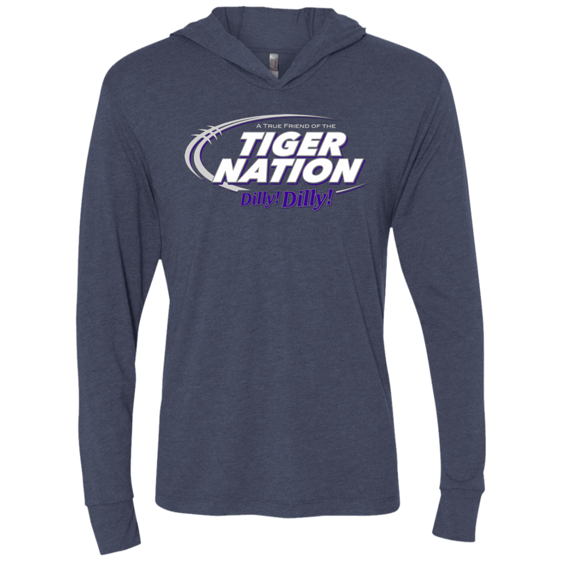 T-Shirts Vintage Navy / X-Small Clemson Dilly Dilly Triblend Long Sleeve Hoodie Tee