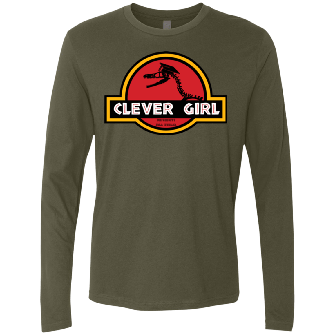 T-Shirts Military Green / Small Clever Girl Men's Premium Long Sleeve