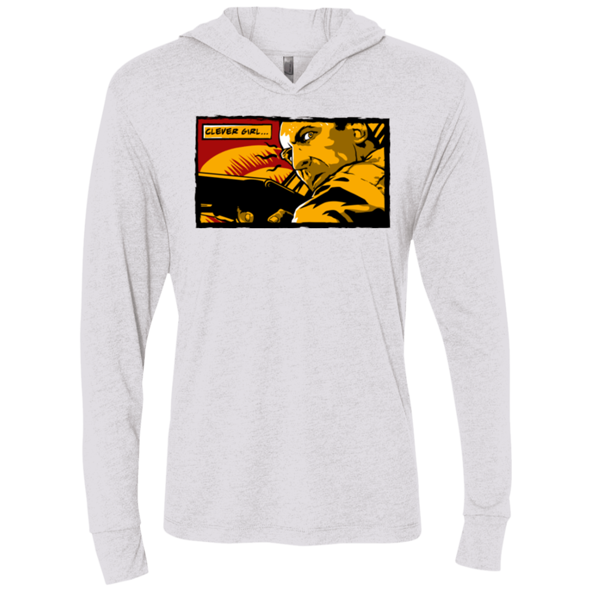 T-Shirts Heather White / X-Small Clever Girl Triblend Long Sleeve Hoodie Tee