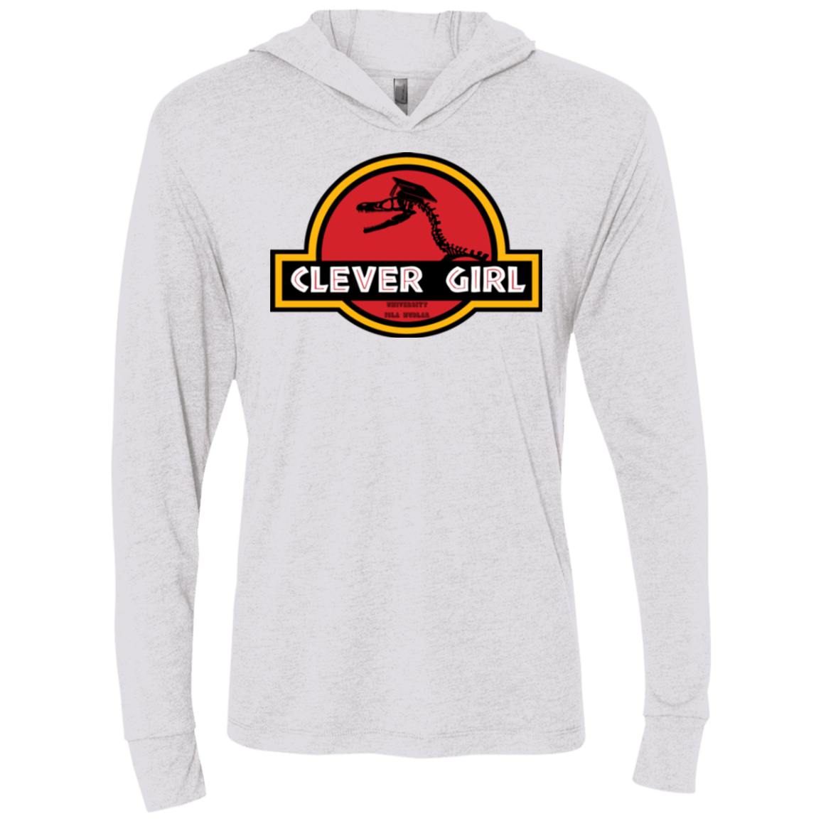 T-Shirts Heather White / X-Small Clever Girl Triblend Long Sleeve Hoodie Tee