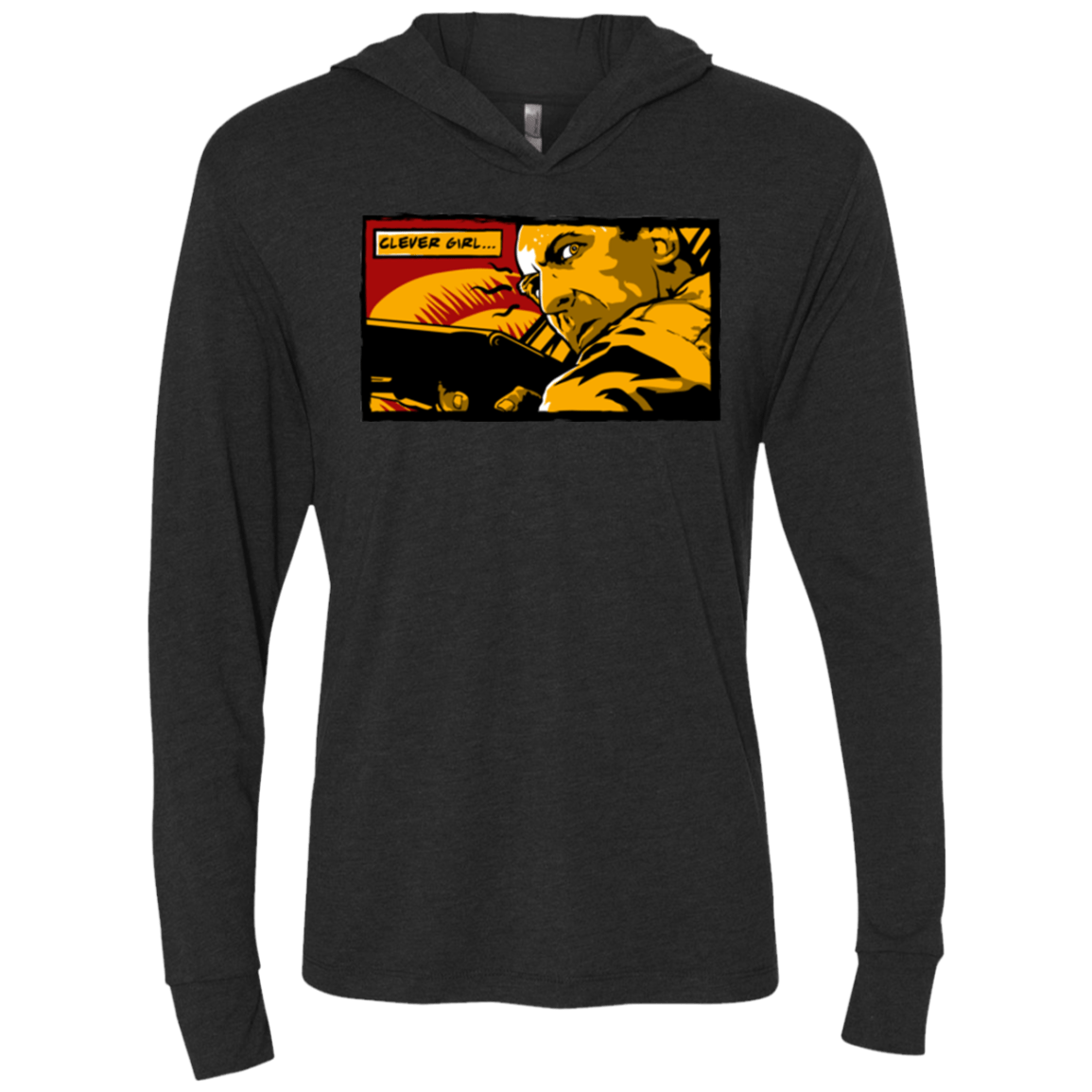 T-Shirts Vintage Black / X-Small Clever Girl Triblend Long Sleeve Hoodie Tee