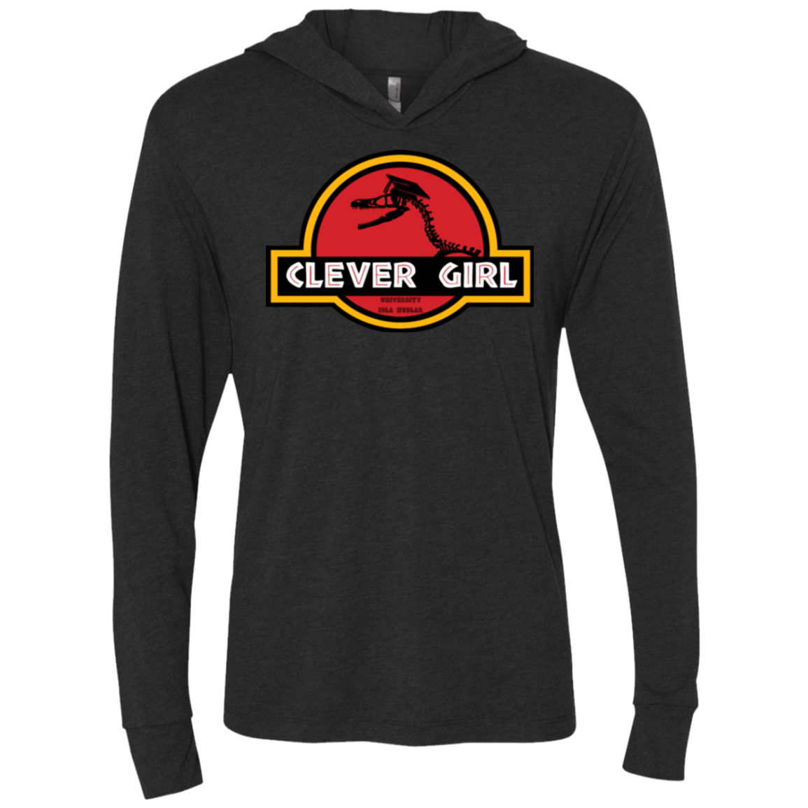 T-Shirts Vintage Black / X-Small Clever Girl Triblend Long Sleeve Hoodie Tee