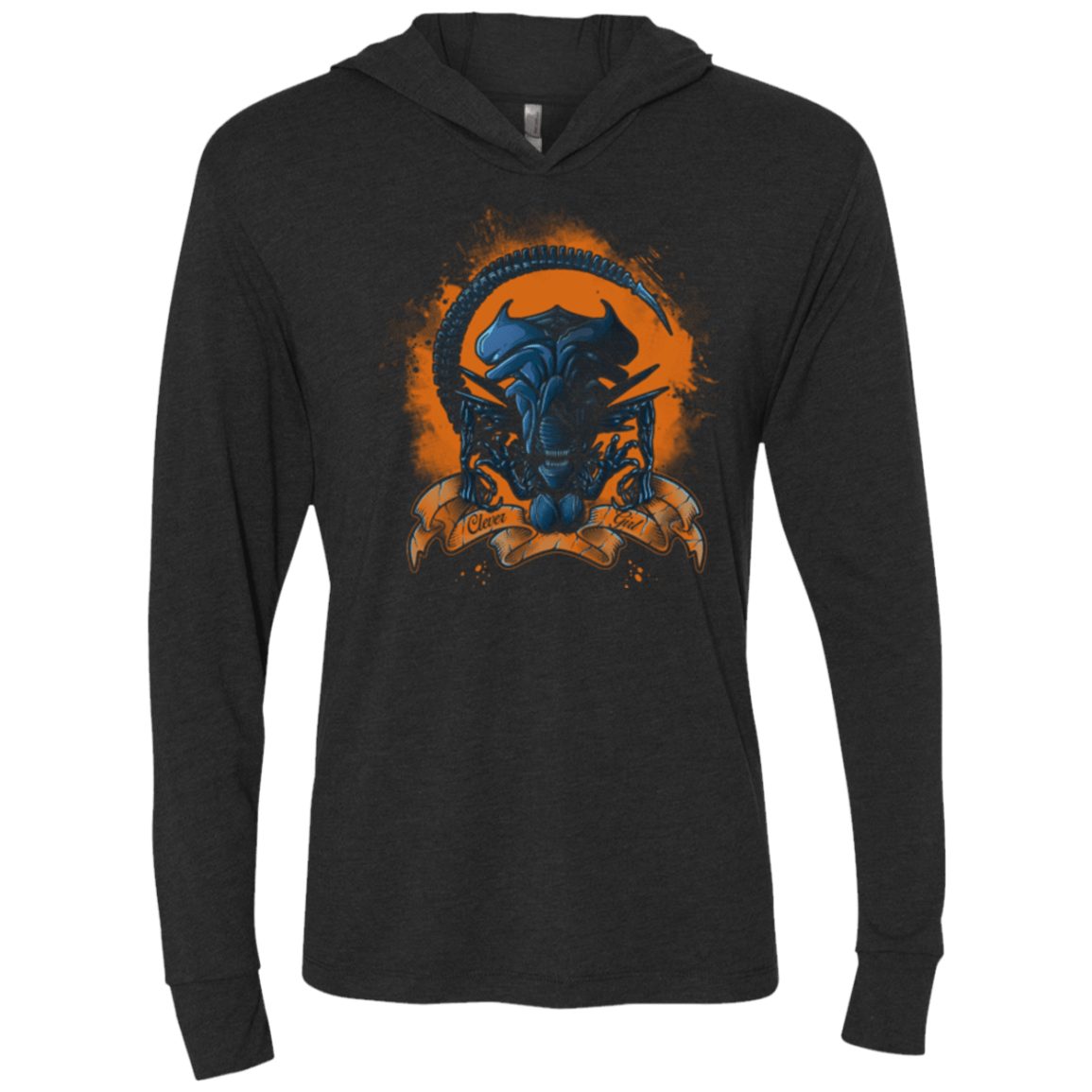 T-Shirts Vintage Black / X-Small CLEVER GIRL Triblend Long Sleeve Hoodie Tee