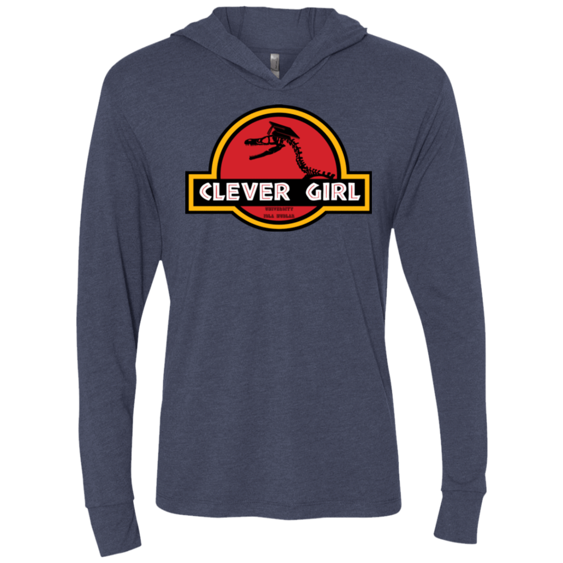 Clever Girl Triblend Long Sleeve Hoodie Tee