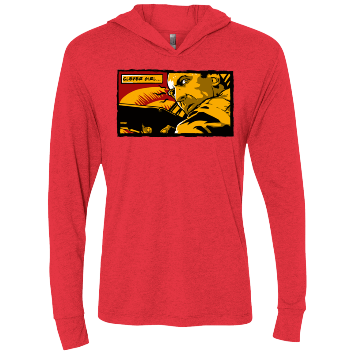 T-Shirts Vintage Red / X-Small Clever Girl Triblend Long Sleeve Hoodie Tee