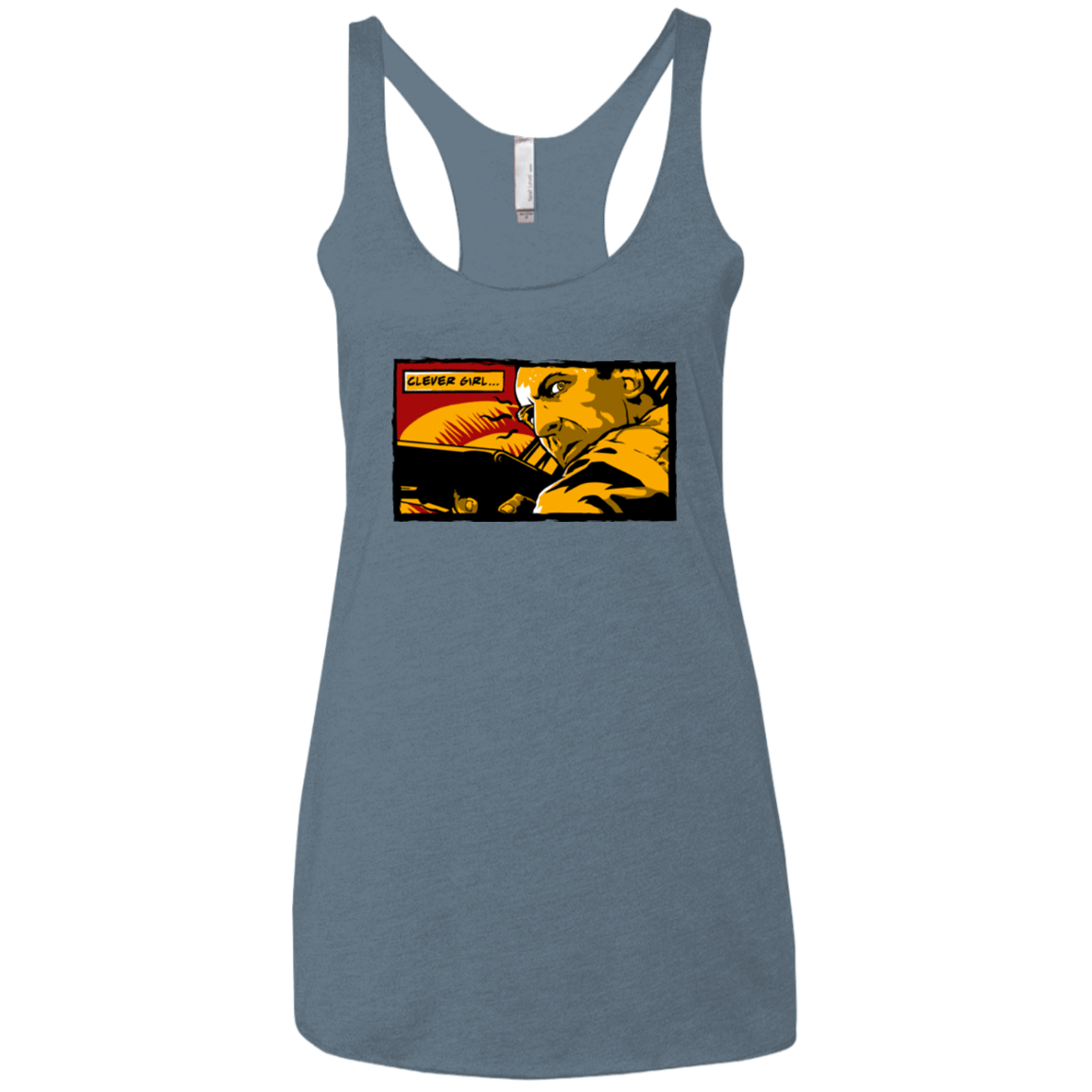T-Shirts Indigo / X-Small Clever Girl Women's Triblend Racerback Tank