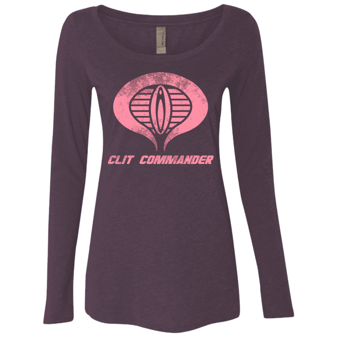 T-Shirts Vintage Purple / Small Clit Commander Women's Triblend Long Sleeve Shirt