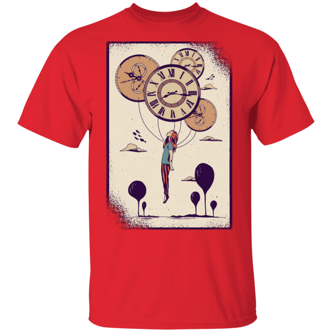 T-Shirts Red / S Clock T-Shirt