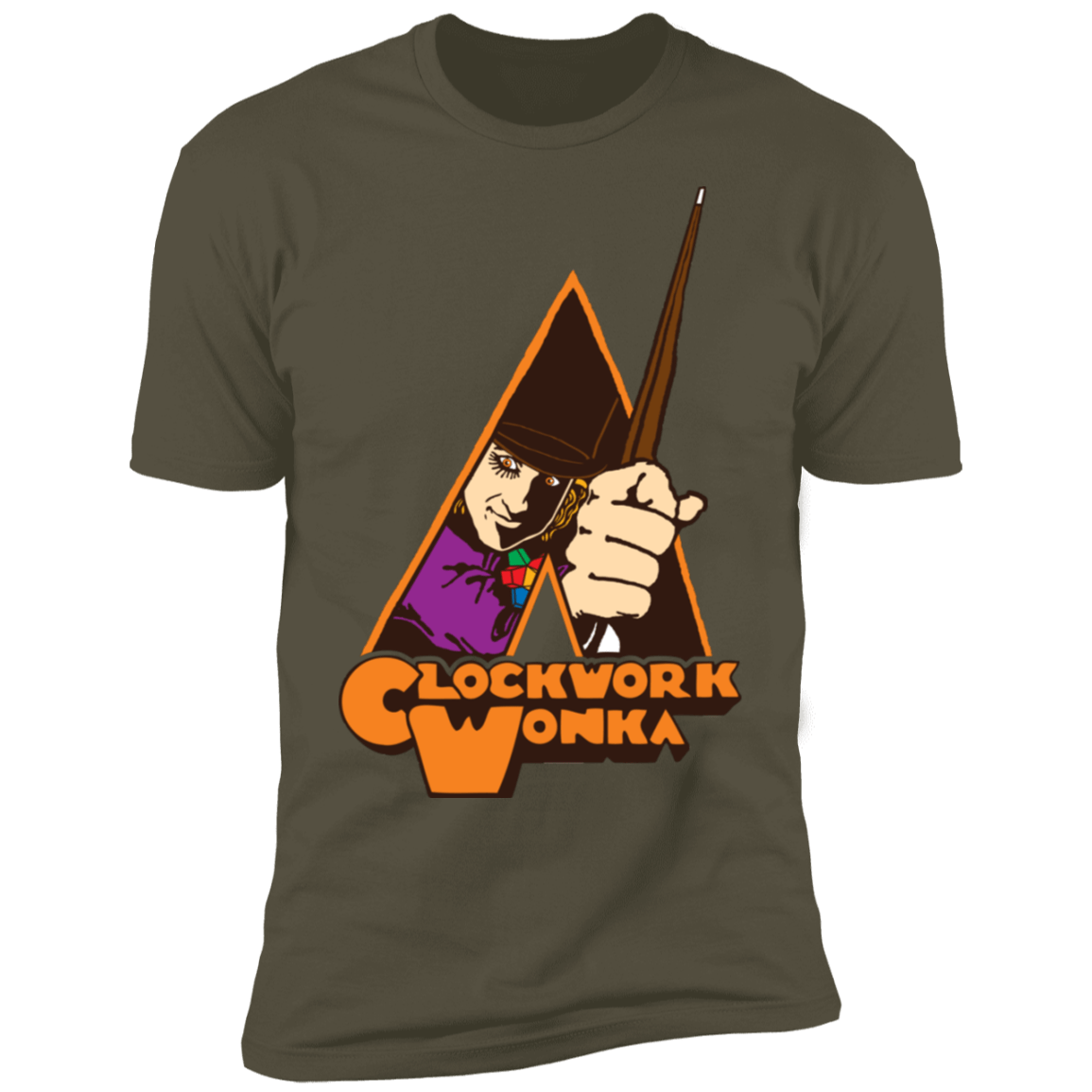 T-Shirts Military Green / S Clockwork Wonka Men's Premium T-Shirt