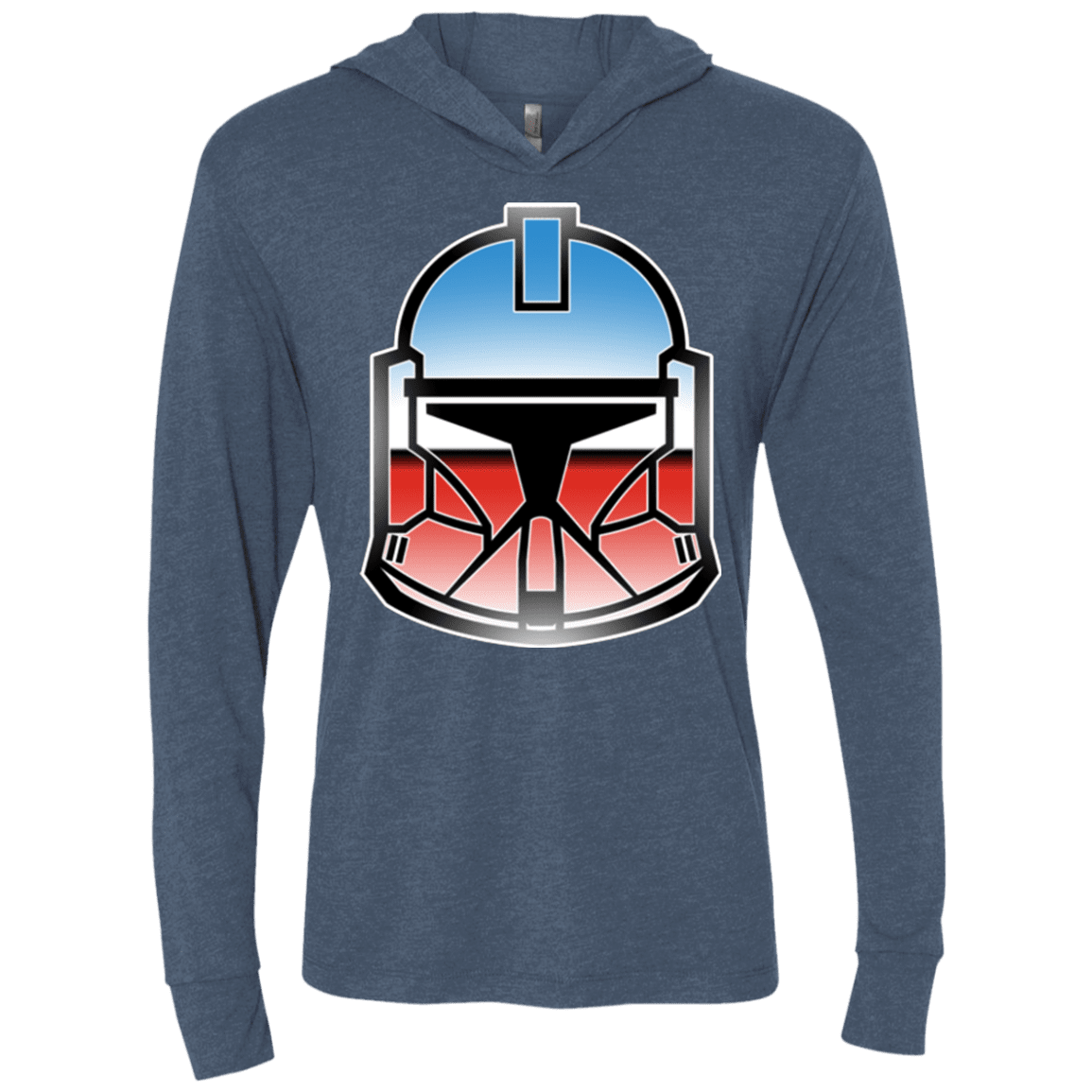 T-Shirts Indigo / X-Small Clone Triblend Long Sleeve Hoodie Tee