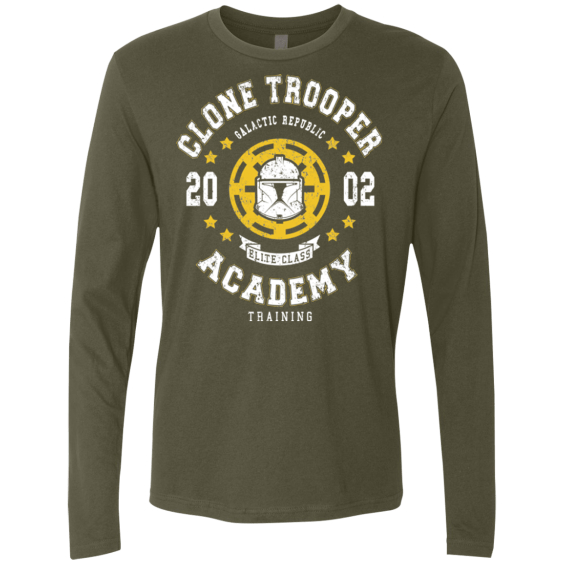 T-Shirts Military Green / Small Clone Trooper Academy 02 Men's Premium Long Sleeve