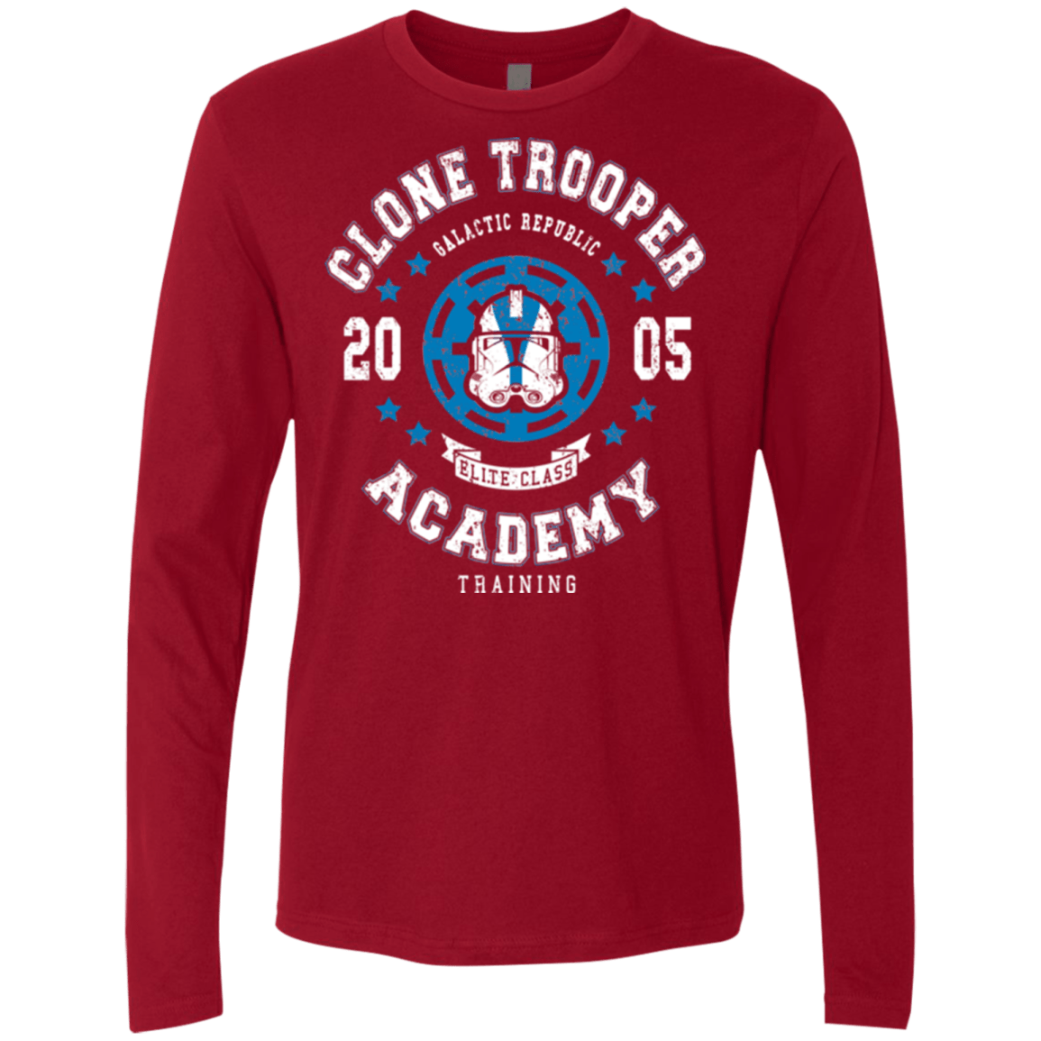 T-Shirts Cardinal / Small Clone Trooper Academy 05 Men's Premium Long Sleeve