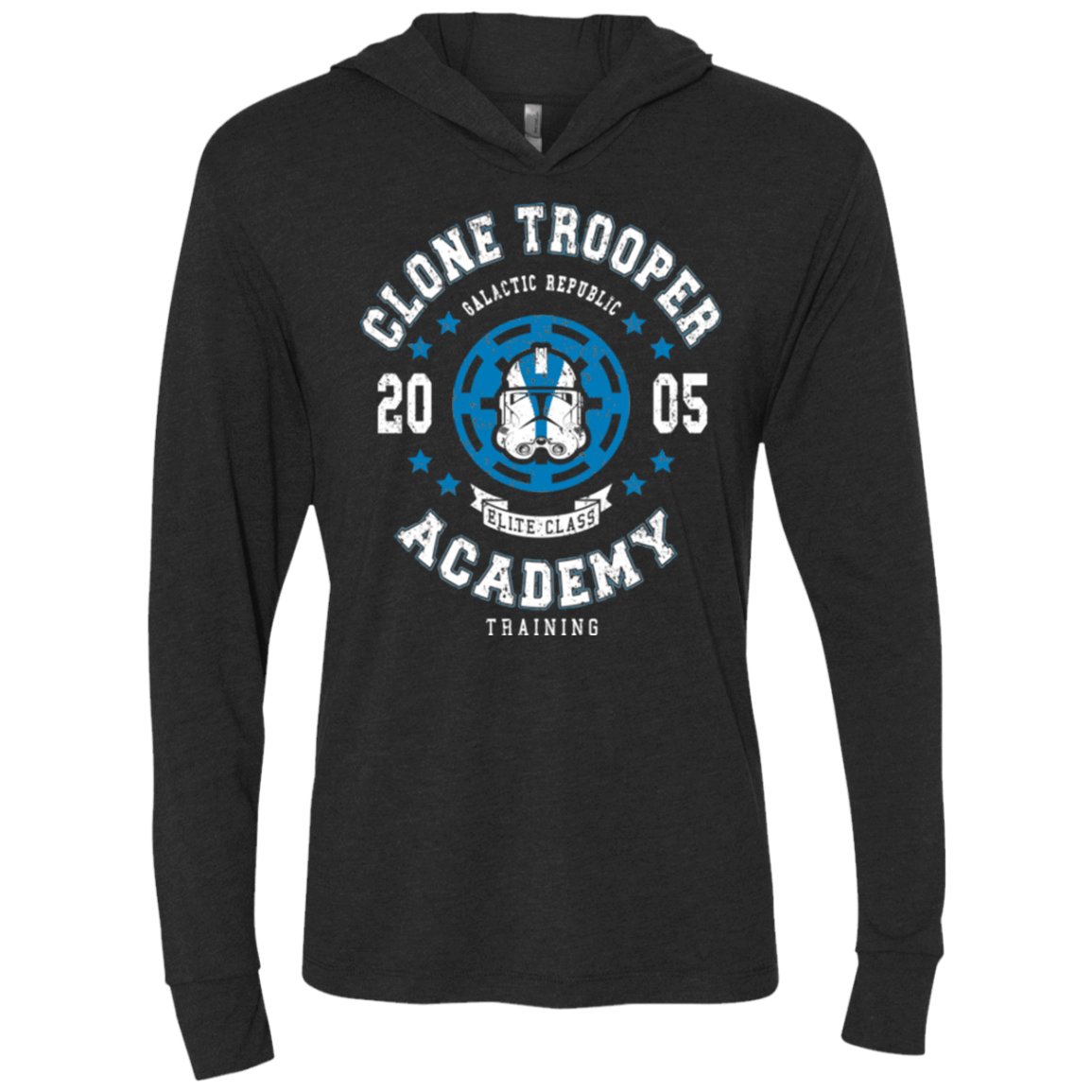T-Shirts Vintage Black / X-Small Clone Trooper Academy 05 Triblend Long Sleeve Hoodie Tee