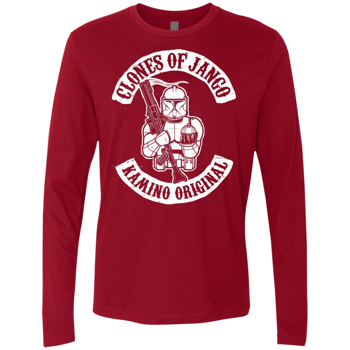 T-Shirts Cardinal / S Clones of Jango Men's Premium Long Sleeve