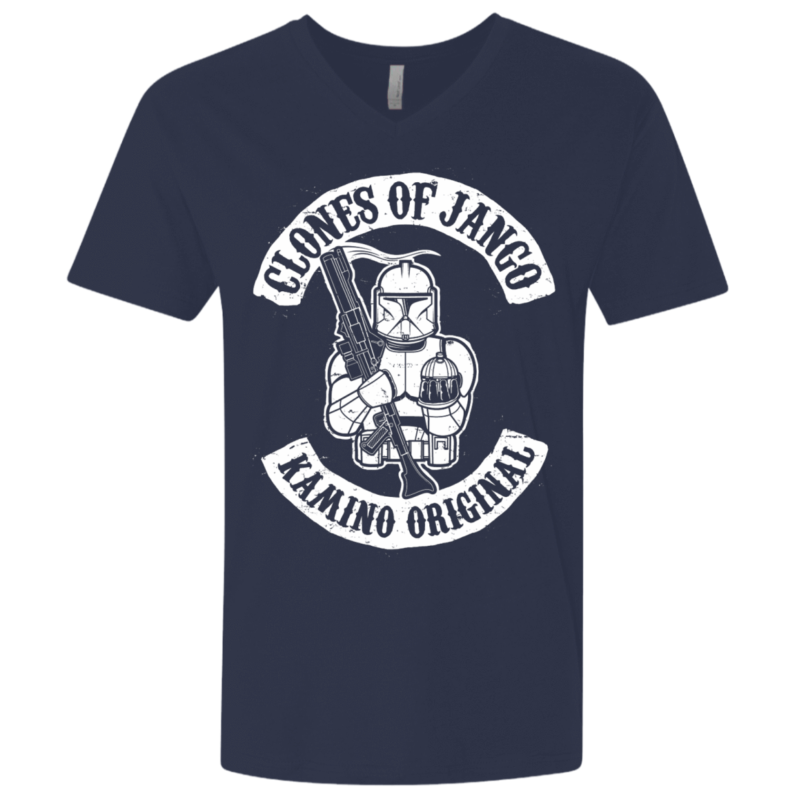 T-Shirts Midnight Navy / X-Small Clones of Jango Men's Premium V-Neck