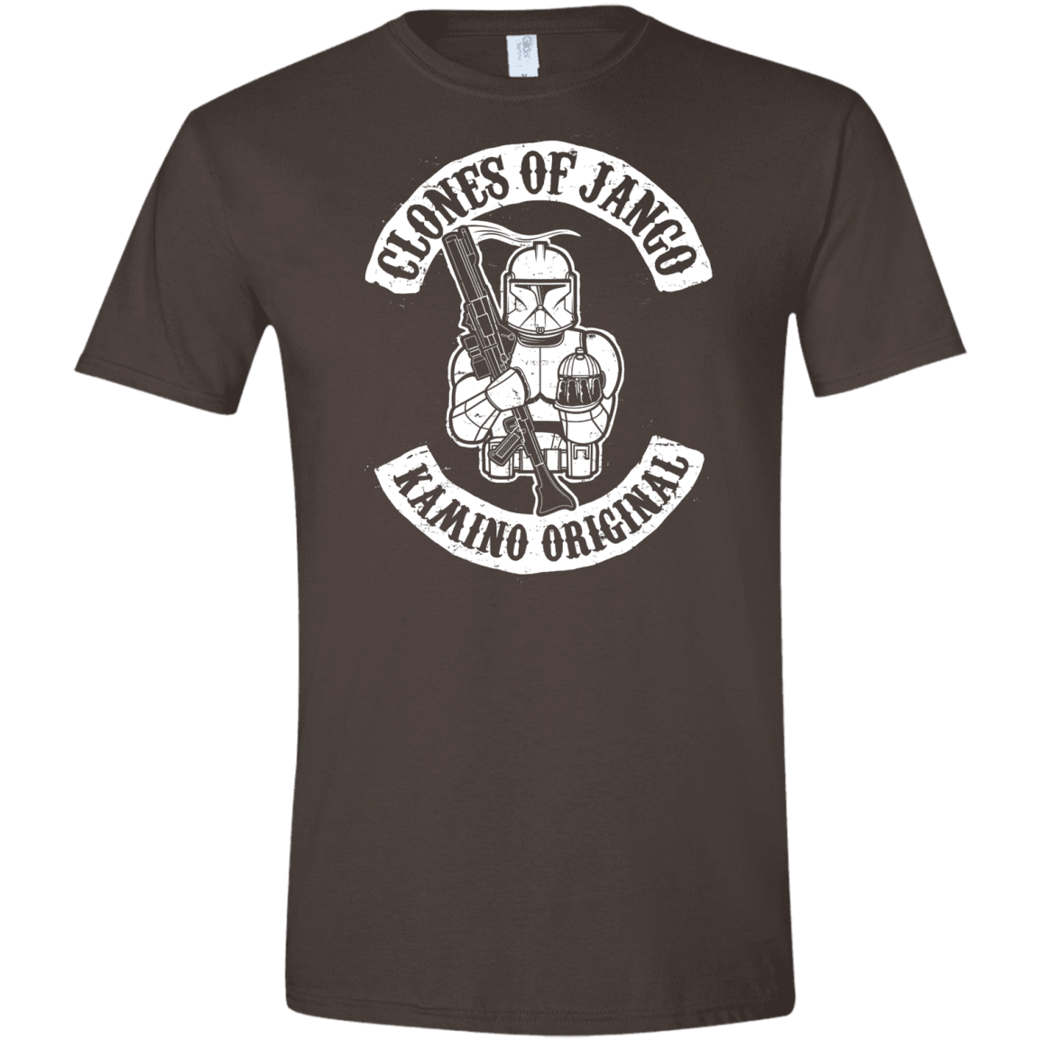 T-Shirts Dark Chocolate / S Clones of Jango Men's Semi-Fitted Softstyle