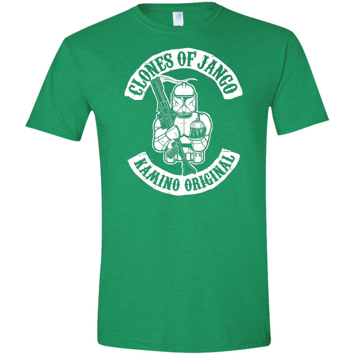 T-Shirts Heather Irish Green / S Clones of Jango Men's Semi-Fitted Softstyle