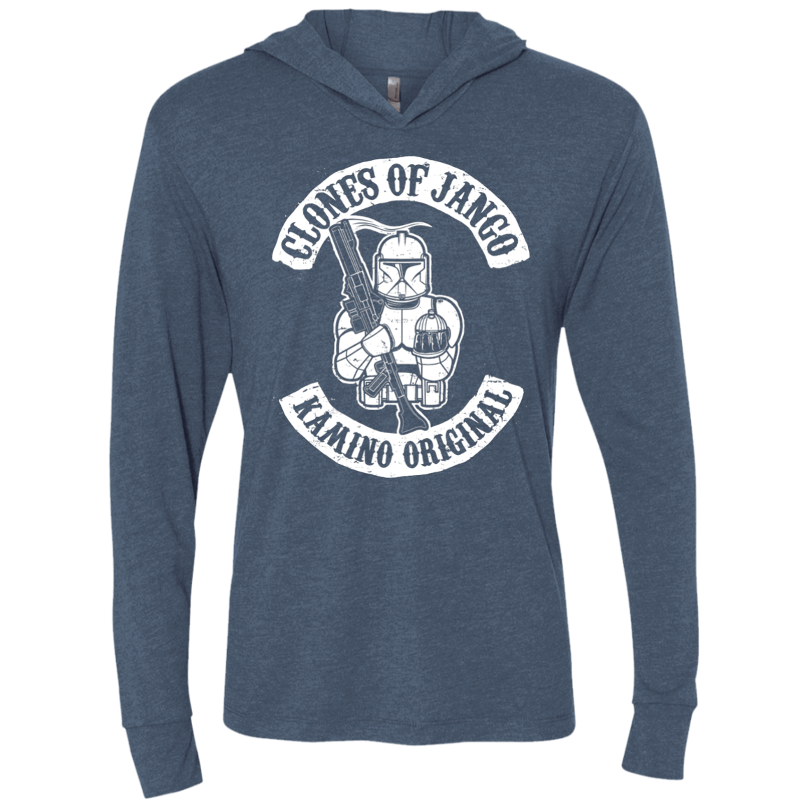 T-Shirts Indigo / X-Small Clones of Jango Triblend Long Sleeve Hoodie Tee